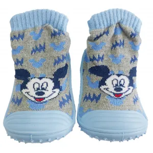 Ellepi Αντιολισθητικά καλτσοπαντοφλάκια Disney Baby Mickey Mouse Γαλάζιο | Παιδικά παπούτσια στο Fatsules