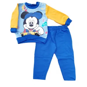 Ellepi Παιδική πιτζάμα Disney Baby Mickey Mouse Μπλε Κίτρινο | Βρεφικά εσώρουχα - πιτζάμες στο Fatsules