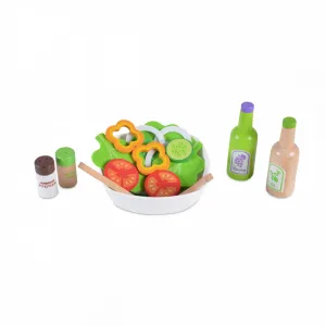 Ξύλινο σετ σαλάτας Cangaroo Moni Toys Wooden salad set | Παιδικά παιχνίδια στο Fatsules