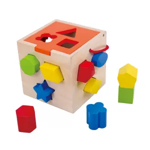 Ξύλινος εκπαιδευτικός κύβος Cangaroo Tooky Toy Shape sorter | Παιδικά παιχνίδια στο Fatsules