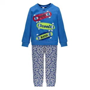 Ellepi Παιδική πιτζάμα Super Cool Skater Μπλε Γκρι | Εσώρουχα - πυτζάμες για αγόρια στο Fatsules