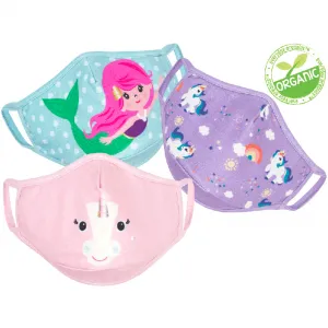 Σετ 3 παιδικές μάσκες Zoocchini Unicorn Multi για ηλικίες 3 έως 6 ετών | Παιδικά ρούχα στο Fatsules