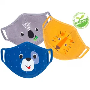Σετ 3 παιδικές μάσκες Zoocchini Dog Multi για ηλικίες 3 έως 6 ετών | Αγόρι 1-16 ετών στο Fatsules
