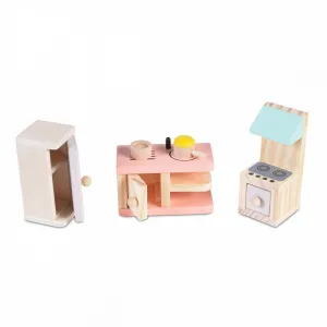Ξύλινα έπιπλα κουζίνας για κουκλόσπιτο Cangaroo Moni Toys Wooden kitchen furniture | Παιδικά παιχνίδια στο Fatsules
