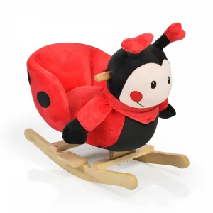 Κουνιστή Ξύλινη Πασχαλίτσα Cangaroo Moni Toys Plush rocking animal Ladybug Red | Παιδικά παιχνίδια στο Fatsules