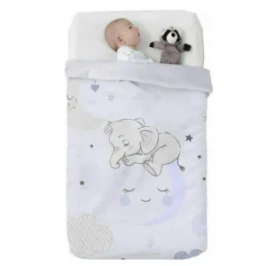 Ισπανική βελουτέ κουβέρτα Manterol Baby Vip 75x100cm 529 C08 Blue | Προίκα Μωρού - Λευκά είδη στο Fatsules