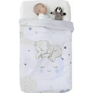 Ισπανική βελουτέ κουβέρτα Manterol Baby Vip 100x140cm 529 C08 Blue | Προίκα Μωρού - Λευκά είδη στο Fatsules