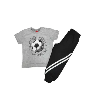 Joyce σετ παντελόνι και μπλουζάκι Soccer Γκρι | JOYCE Aνοιξη/Καλοκαιρι 22 στο Fatsules
