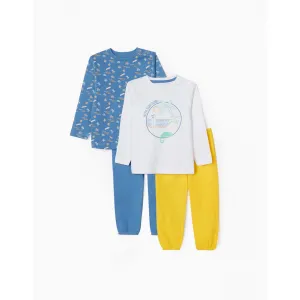 Zippy σετ 2 πιτζάμες 'Summer time' Κίτρινο Μπλε Λευκό | Βρεφικά Ρούχα - Όλα τα προιόντα στο Fatsules