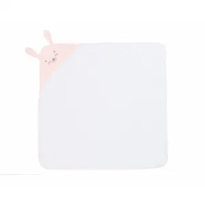 Βρεφική πετσέτα βαμβακερή Kikka Boo 90x90cm Rabbits in Love | Σετ πετσέτες - Μπουρνουζάκια στο Fatsules