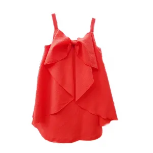 M&B Kid's Fashion Φόρεμα με φιόγκο και τιράντες Κόκκινο | Φορέματα στο Fatsules