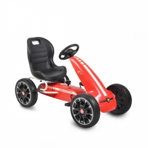 Αυτοκίνητο μονοθέσιο με πετάλια Cangaroo Go Cart Abarth 500 Assetto Red | Παιδικά παιχνίδια στο Fatsules