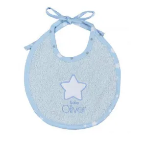 Σαλιάρα Baby Oliver 20×20cm Αστεράκι Σιέλ | Προίκα Μωρού στο Fatsules