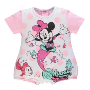 Disney Baby Minnie Mouse Βρεφικό φορμάκι κοντομάνικο Ellepi Ροζ | Βρεφικά Ρούχα - Όλα τα προιόντα στο Fatsules