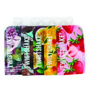 Επαναχρησιμοποιήσιμα σακουλάκια Twistshake Squeeze Bag 5τεμ. 220ml Fruit | Βρεφανάπτυξη στο Fatsules