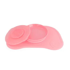 Αντιολισθητικό σουπλά Twistshake Click-Mat Mini+πιάτο Pastel Pink | Βρεφανάπτυξη στο Fatsules