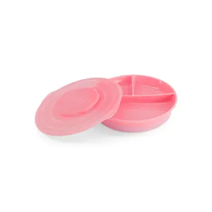 Πιάτο με χωρίσματα αντιολισθητικό Twistshake 6+Μηνών Pastel Pink | Βρεφανάπτυξη στο Fatsules