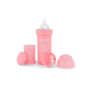 Μπιμπερό κατά των κολικών Twistshake 260ml Pastel Pink | Υγιεινή και Φροντίδα στο Fatsules