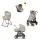 Σύστημα μεταφοράς Aptica Quattro χρώμα Pashmina Beige με σκελετό Palladio Black και παιδικό κάθισμα αυτοκινήτου Darwin Infant | Πολυκαρότσια 3 σε 1 στο Fatsules