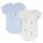 Chicco Σετ 2 κορμάκια κοντομάνικα Γαλάζιο Λευκό | Βρεφικά Ρούχα - Όλα τα προιόντα στο Fatsules