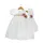 Mkd Βαπτιστικό φόρεμα δαντελένιο με μπολερό και μπαντάνα Λευκό | Γάμος - Βάπτιση στο Fatsules