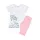 NEK Kids Wear Παιδικό σετ μπλούζα μακό και κολάν ποδηλατικό Ροζ Λευκό | Σύνολα - Σετ στο Fatsules