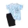 NEK Kids Wear Σύνολο-σετ με βερμούδα Γαλάζιο-Μαύρο | Σύνολα - Σετ Μακό Κοντομάνικα - Σετ Μακό αμάνικα στο Fatsules