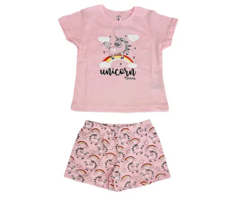 Dreams Παιδική πιτζάμα Unicorn Rainbow Ροζ | Εσώρουχα - πιτζάμες για κορίτσια στο Fatsules