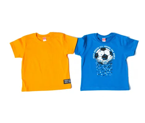 Joyce σετ 2 μπλουζάκια κοντομάνικα Μπλε Πορτοκαλί | JOYCE Aνοιξη/Καλοκαιρι 22 στο Fatsules