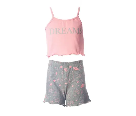 DREAMS πιτζάμα με τιραντάκι Ροζ | Εσώρουχα - πιτζάμες για κορίτσια στο Fatsules