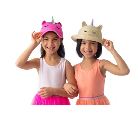 Ψάθινο καπέλο FlapJackKids UPF 50+ Unicorn | ΚΑΛΟΚΑΙΡΙΝΑ στο Fatsules