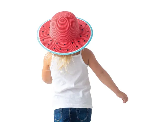 Ψάθινο καπέλο FlapJackKids UPF 50+ Watermelon | ΚΑΛΟΚΑΙΡΙΝΑ στο Fatsules