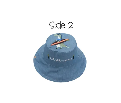 Καπέλο διπλής όψης FlapJackKids UPF 50+ Dino/Surf | ΚΑΛΟΚΑΙΡΙΝΑ στο Fatsules