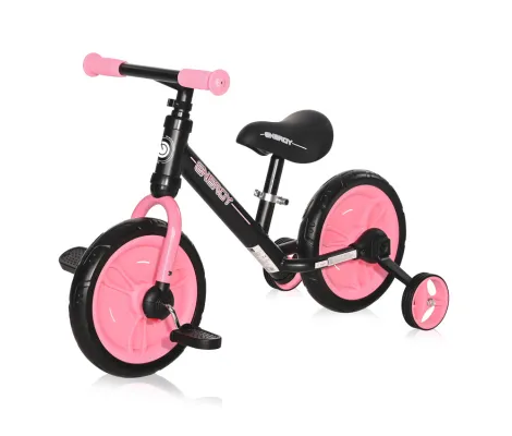 Παιδικό ποδήλατο ισορροπίας Lorelli Energy 2 σε 1 Black & Pink | Ποδήλατα ισορροπίας στο Fatsules