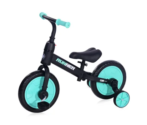 Παιδικό ποδήλατο ισορροπίας Lorelli Runner 2 σε 1 Black & Turquoise | Ποδήλατα ισορροπίας στο Fatsules