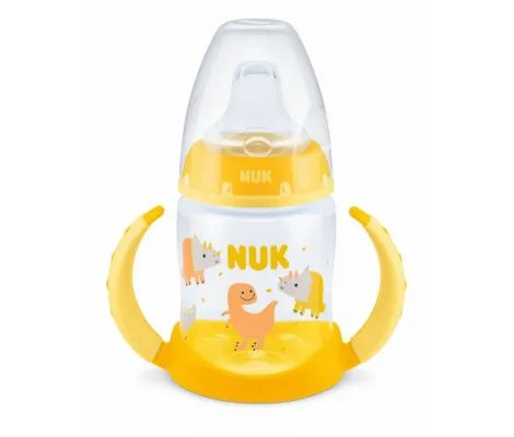 Εκπαιδευτικό μπιμπερό NUK First Choice Plus 150ml 6-18 Μηνών με δείκτη ελέγχου θερμοκρασίας Κίτρινο | Βρεφανάπτυξη στο Fatsules