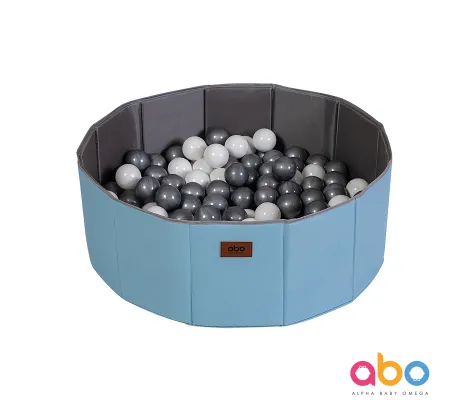 Αναδιπλούμενη πισίνα ABO με μπαλάκια γαλάζιο-γκρι | Παιδικά παιχνίδια στο Fatsules