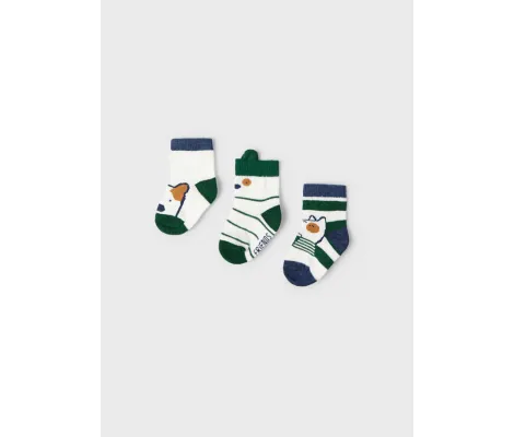 Mayoral Σετ 3 κάλτσες Πράσινο | Βρεφικά καπέλα - Βρεφικές κορδέλες - τσιμπιδάκια - Βρεφικές κάλτσες - καλσόν - σκουφάκια - γαντάκια για μωρά στο Fatsules