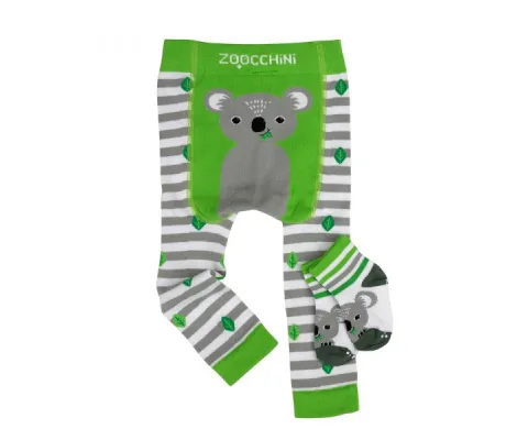 Σετ Zoocchini παντελόνι για μπουσούλημα και σετ καλτσάκια Koala | Παντελόνια στο Fatsules
