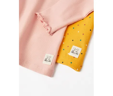 Zippy Σετ 2 μπλουζάκια Μουσταρδί Ροζ | Μπλουζάκια στο Fatsules