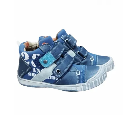 Angus Kids Shoes Μποτάκια σπορ με βέλκρο Μπλε Γκρι | Παιδικά Παπούτσια στο Fatsules