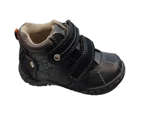 Μποτάκια με διπλό βέλκρο Ανθρακί Oscal | Shoes winter 2022 στο Fatsules