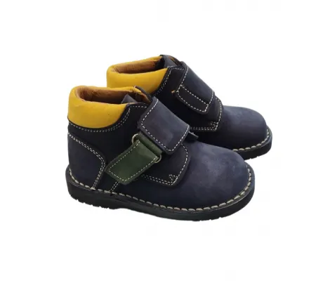 Δερμάτινα suede μποτάκια με βέλκρο Μπλε σκούρο Formentini | Παιδικά Παπούτσια στο Fatsules