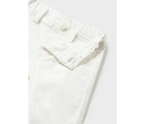 Mayoral Παντελόνι λοξότσεπο καπαρτινάκι βασικό λευκό | Βρεφικά παντελόνια -  Γιλέκα Αμπιγιέ - Βερμούδες - Βρεφικά σορτσάκια στο Fatsules