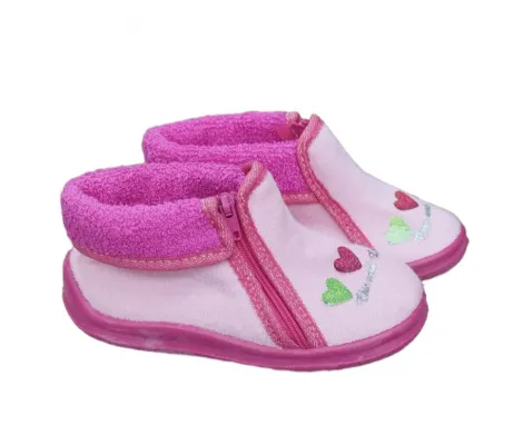 Παντοφλάκια Μποτάκια Ροζ καρδιές Chic | Παιδικά Ρούχα - Παπούτσια στο Fatsules