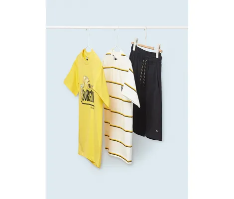 Mayoral Σετ μακό μπλούζες κίτρινο | Mayoral Summer 2023 – 2 στο Fatsules