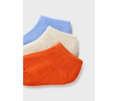 Mayoral Σετ 3 κάλτσες απλές πορτοκαλί | Βρεφικά καπέλα - Βρεφικές κορδέλες - τσιμπιδάκια - Βρεφικές κάλτσες - καλσόν - σκουφάκια - γαντάκια για μωρά στο Fatsules