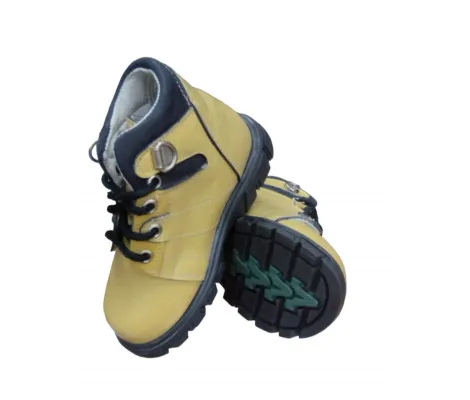 Δερμάτινα Biker μποτάκια Κίτρινο Gorginο | Παιδικά Παπούτσια στο Fatsules