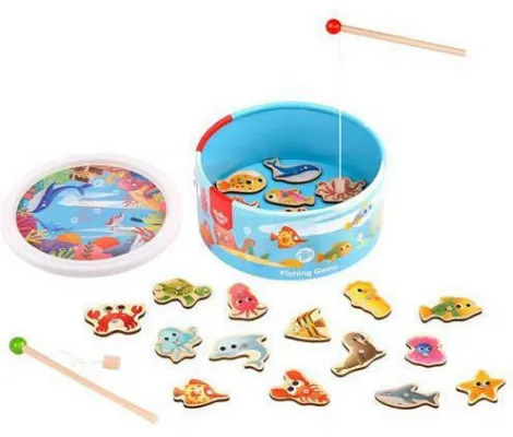 Ξύλινο παιχνίδι ψαρέματος Cangaroo Tooky Toy | Παιδικά παιχνίδια στο Fatsules