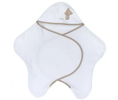 Chicco Βρεφικό μπουρνούζι 'Καραβάκια' 76x76cm Λευκό | Σετ πετσέτες - Μπουρνουζάκια στο Fatsules
